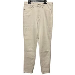 Women's Good American Cream Colored Good Curve Skinny Jeans